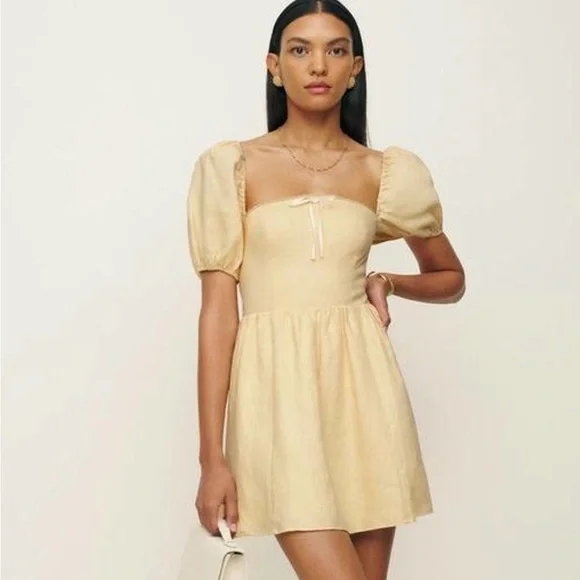 Reformation Puff Sleeve Dress - Picture 2 of 2